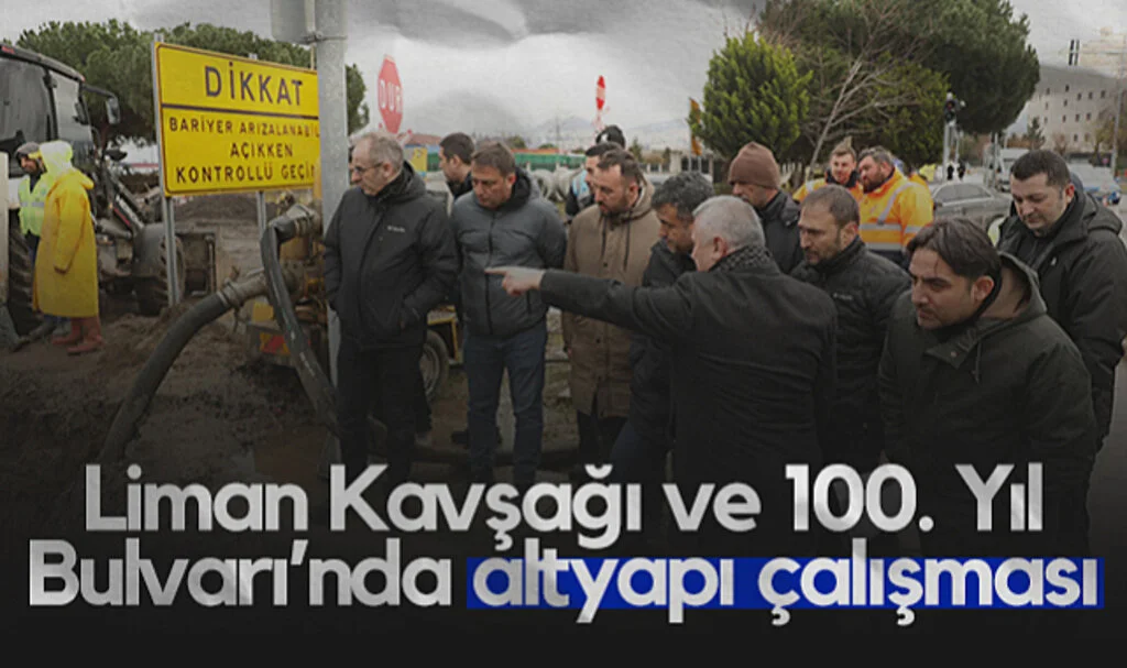 Samsun'da Liman Kavşağı ve 100. Yıl Bulvarı’nda Altyapı Çalışması