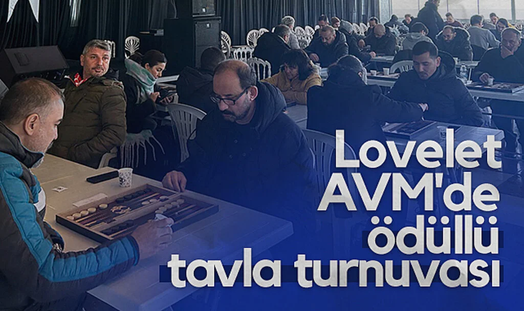 Samsun'da Lovelet AVM'de ödüllü tavla turnuvası