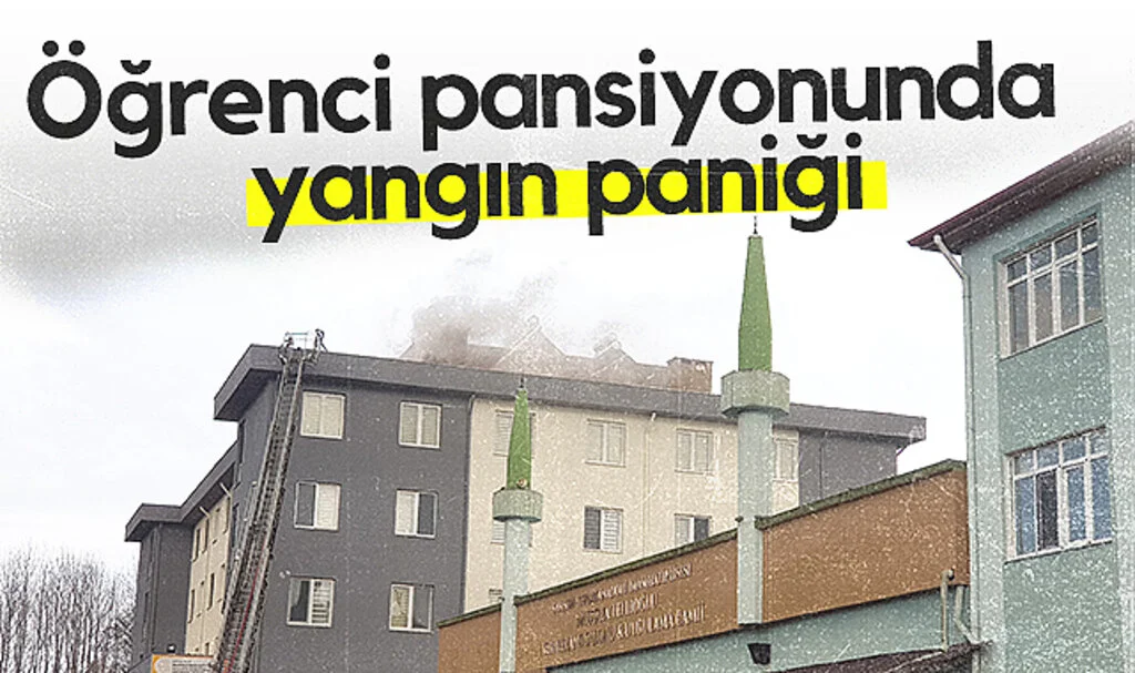 Samsun'da Öğrenci Pansiyonunda Yangın Paniği