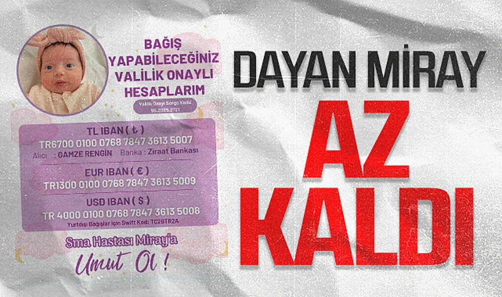 Samsun’da SMA Hastası Miray’ı Yaşatmak İçin Son Yüzde 28. Haydi Samsun!