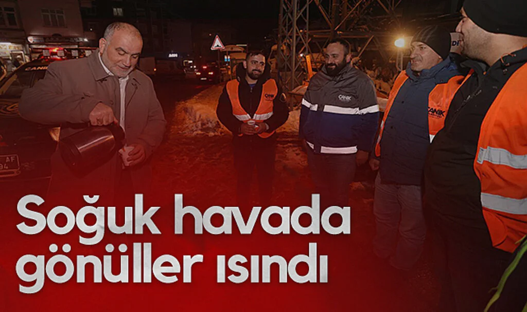 Samsun'da soğuk havada gönüller ısındı