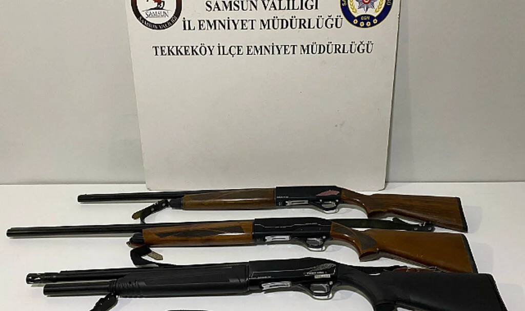 Samsun’da Tersane Bölgesinde 3 Otomatik Av Tüfeği Ele Geçirildi