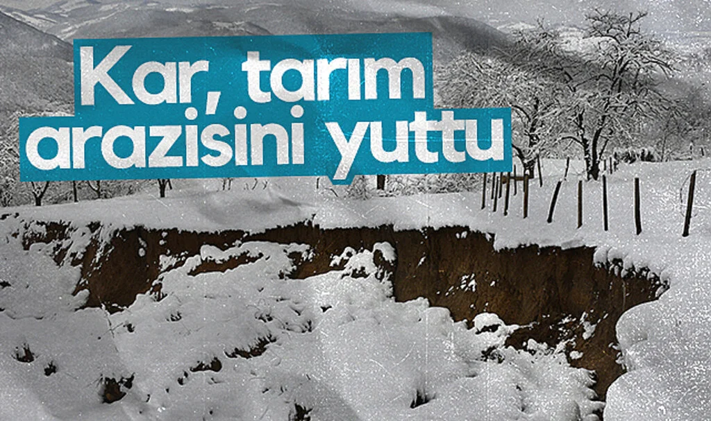 Samsun'da Yoğun Kar Heyelana Yol Açtı: 8 Dönüm Tarım Arazisi Zarar Gördü