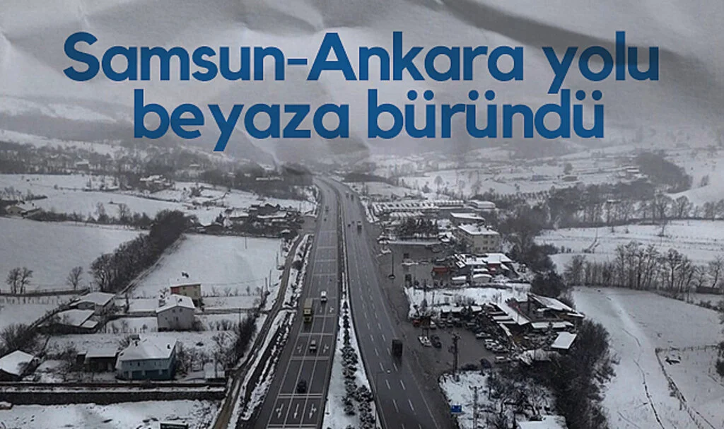 Samsun'un Yüksek Kesimleri Karla Kaplandı