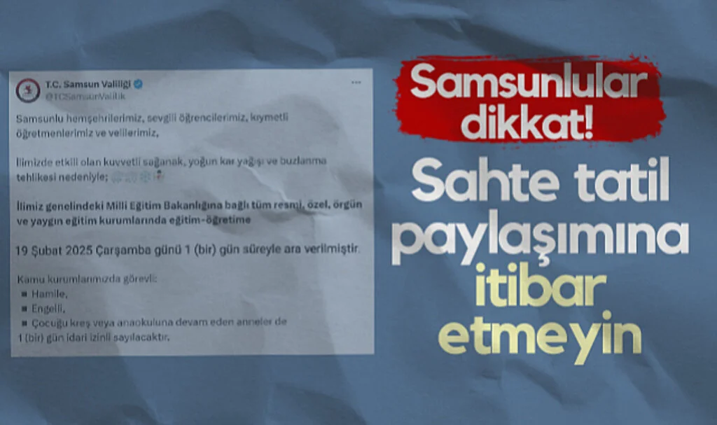 Samsunlular Dikkat! Sahte Tatil Paylaşımına İtibar Etmeyin...