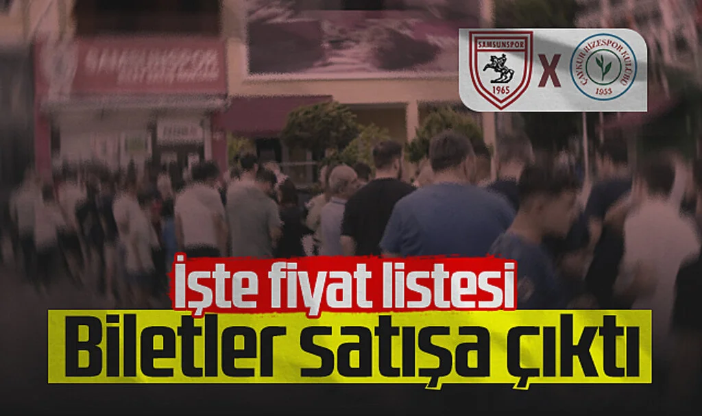 Samsunspor - Çaykur Rizespor Maçı Biletleri Satışta! İşte Fiyat Listesi...