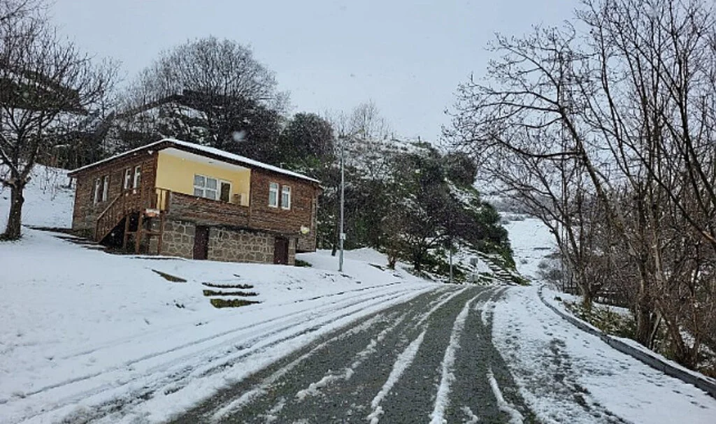 Tekkeköy Mağaraları Arkeoloji Vadisi Karla Kaplandı