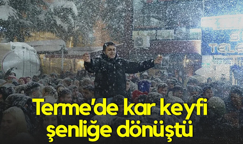 Terme'de kar şenliğinde, renkli görüntüler ortaya çıktı