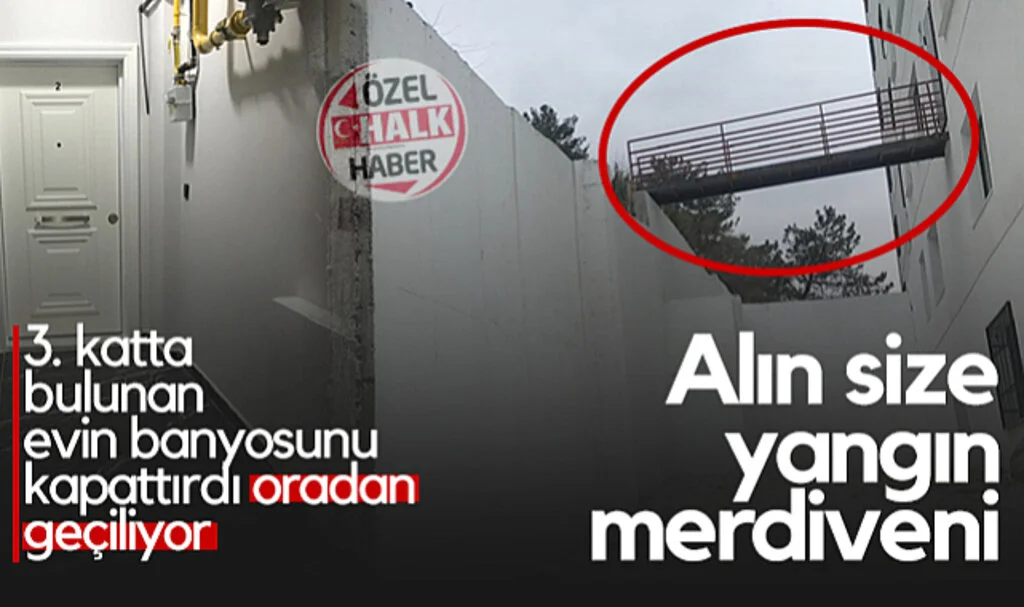 Alın Size Yangın Merdiveni! Samsun'da Müteahhit Banyoyu Yıkarak 4 Günde Yaptı...
