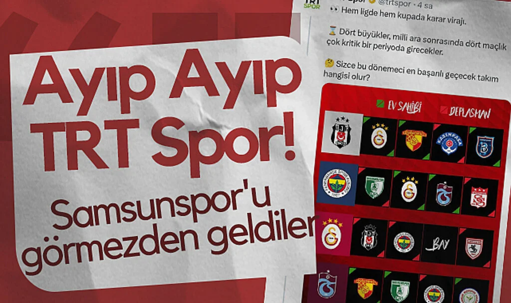 Ayıp Ayıp TRT Spor! Samsunspor'u Görmezden Geldiler