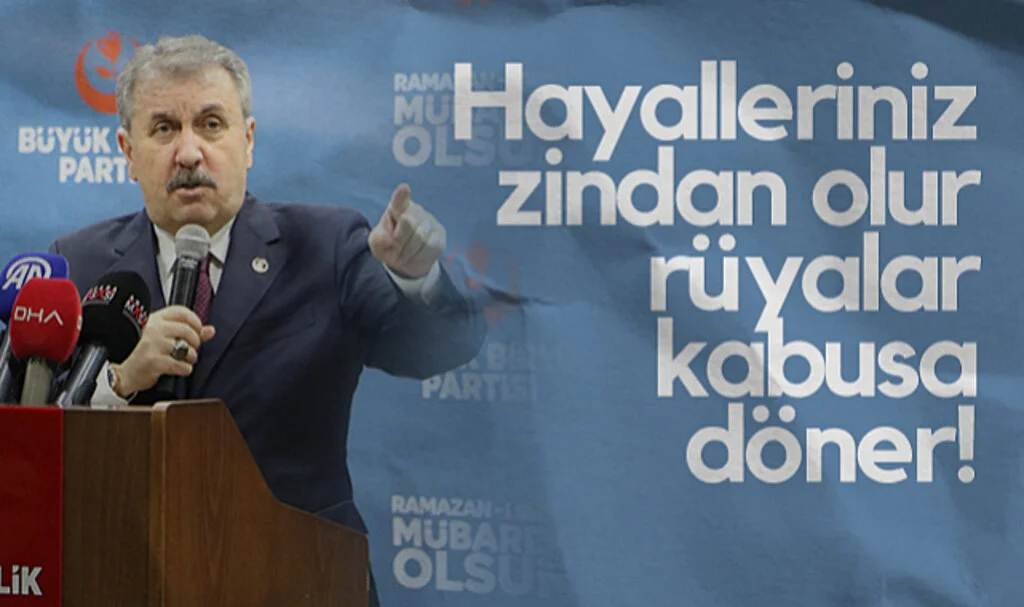 Büyük Birlik Partisi Genel Başkanı Mustafa Destici: Hayalleriniz zindan olur rüyalar kabusa döner!