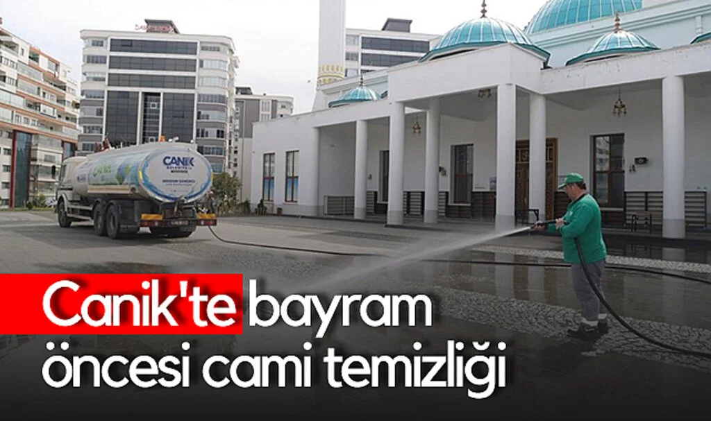 Canik'te Bayram Öncesi Cami Temizliği