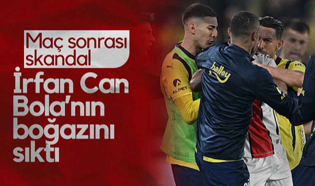 Fenerbahçe - Samsunspor Maçında Gerginlik! İrfan Can, Bola'nın Boğazını Sıktı