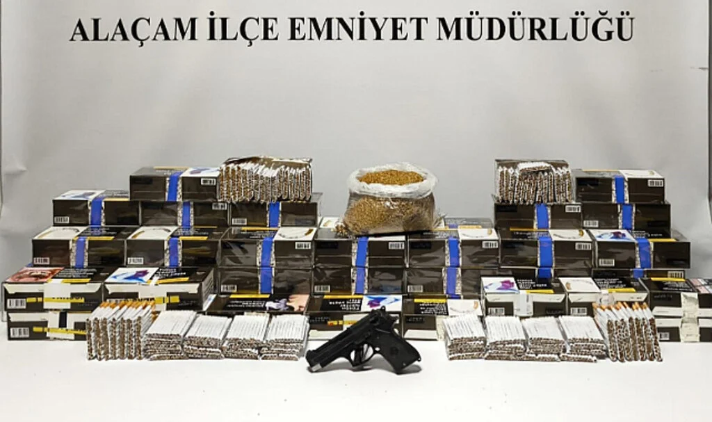 Samsun Alaçam’da Kaçak Tütün ve Makaron Ele Geçirildi!