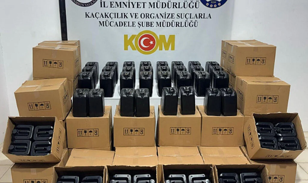 Samsun'da 1 Ton Etil Alkol Ele Geçirildi