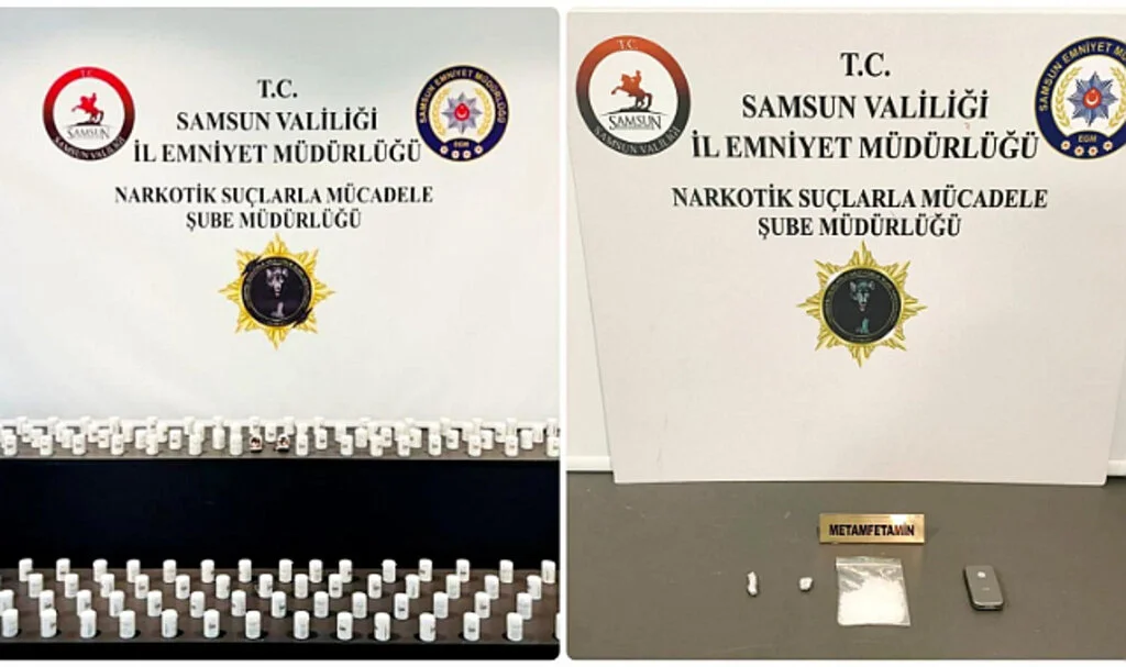Samsun'da 6 bin 168 sentetik ecza hapı ele geçirildi