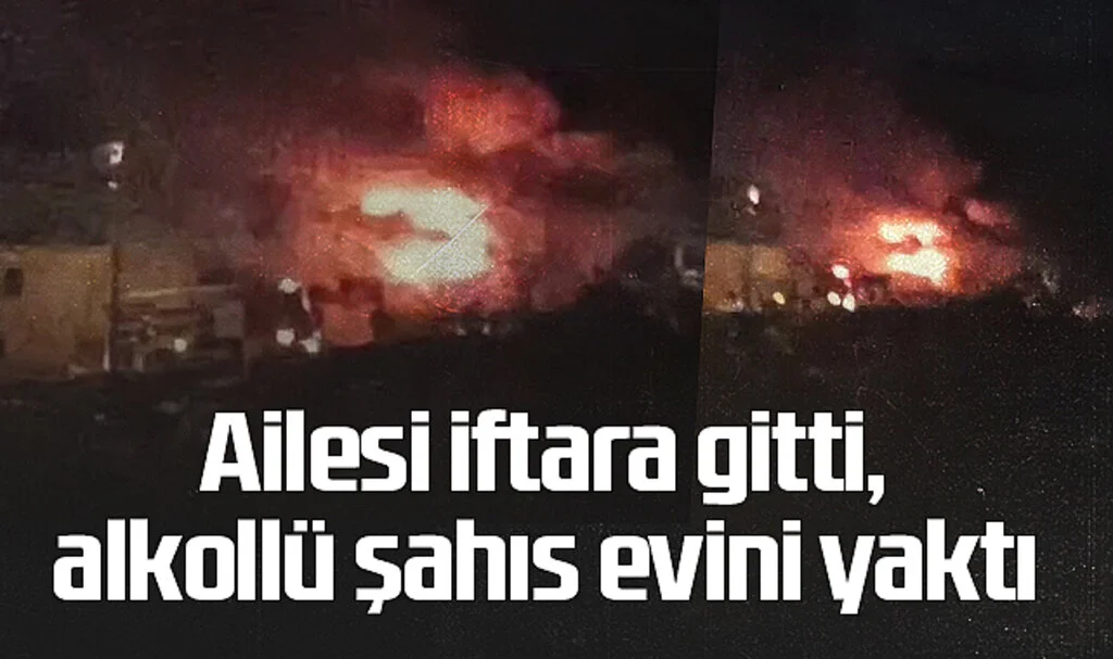 Samsun'da Alkollü Şahıs Kendi Evini Ateşe Verdi