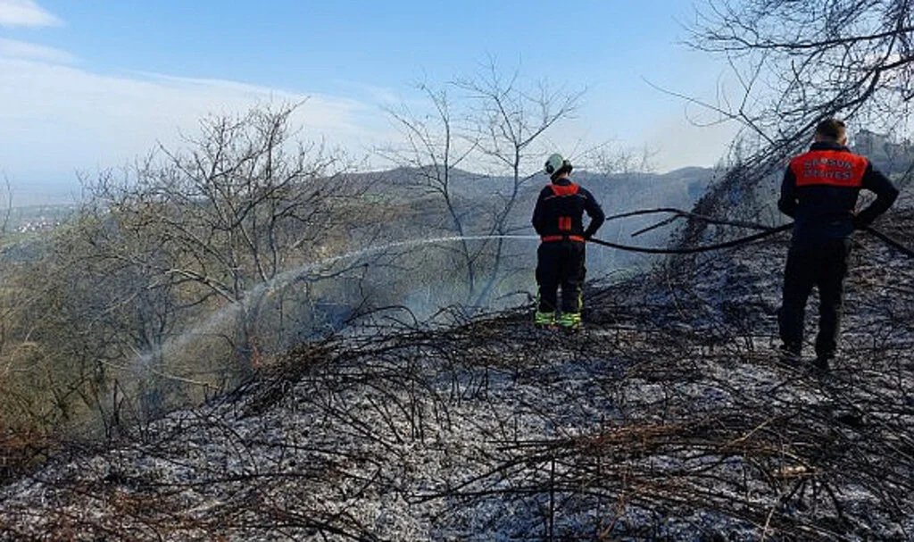 Samsun’da Çalılık Alanda Yangın, İtfaiye Müdahale Etti