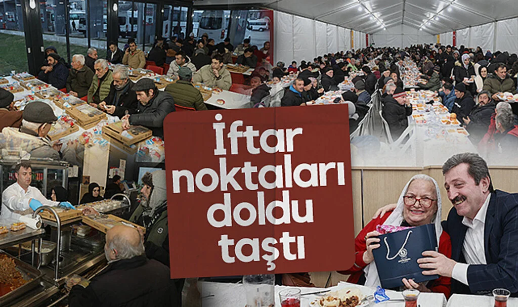 Samsun'da İftar noktaları doldu taştı