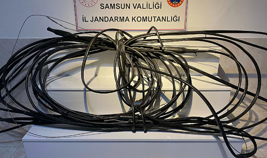 Samsun'da Kablo Hırsızı Jandarma Takibiyle Yakalandı