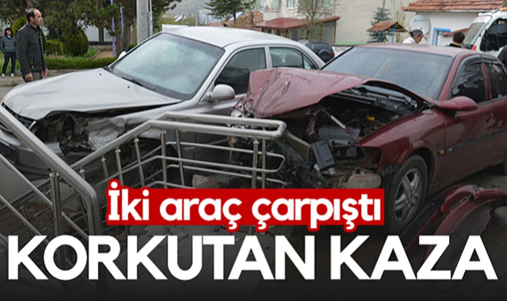 Samsun'da Korkutan Kaza! 2 Araç Çarpıştı...