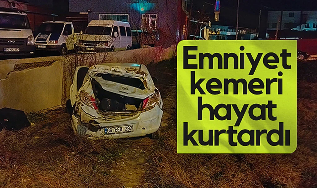 Samsun'da Korkutan Kaza! Emniyet Kemeri Hayat Kurtardı