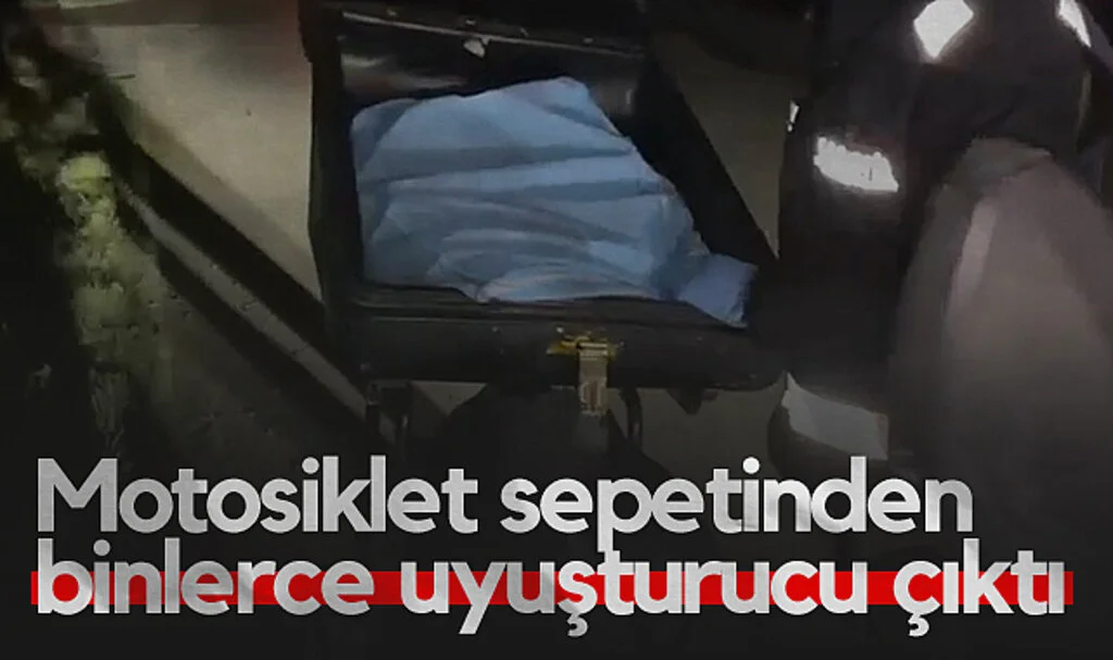 Samsun’da Motosiklet Sepetinden Binlerce Uyuşturucu Çıktı