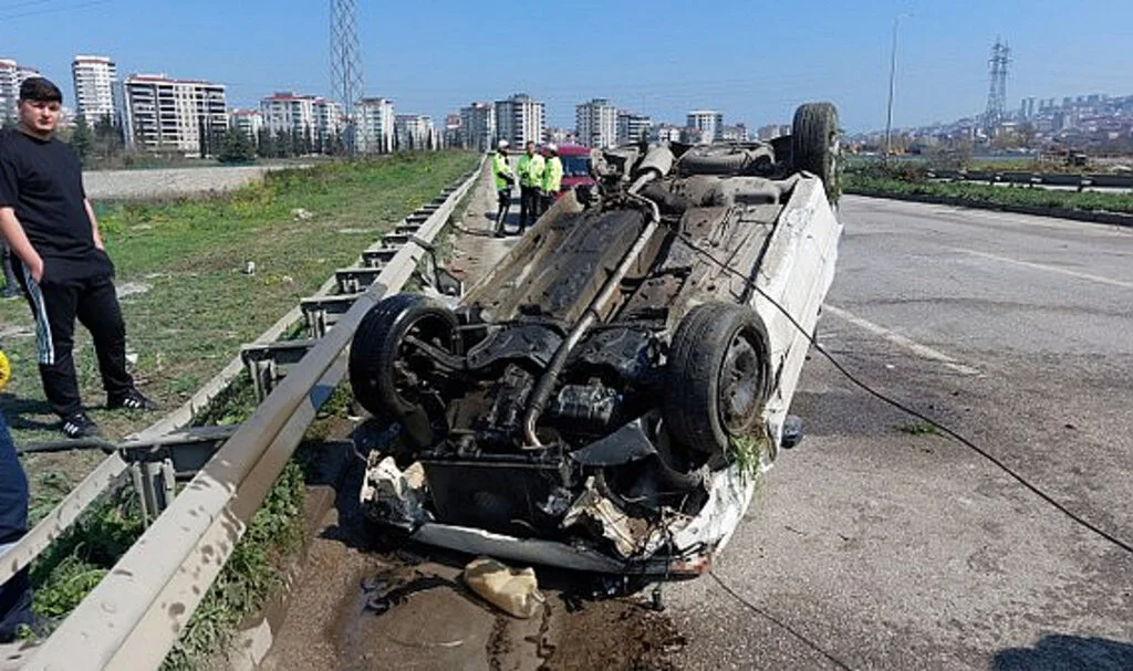 Samsun’da otomobil takla attı: 1 kişi yaralandı