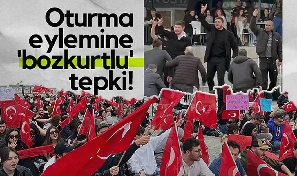 Samsun'da Oturma Eylemine 'Bozkurtlu' Tepki!