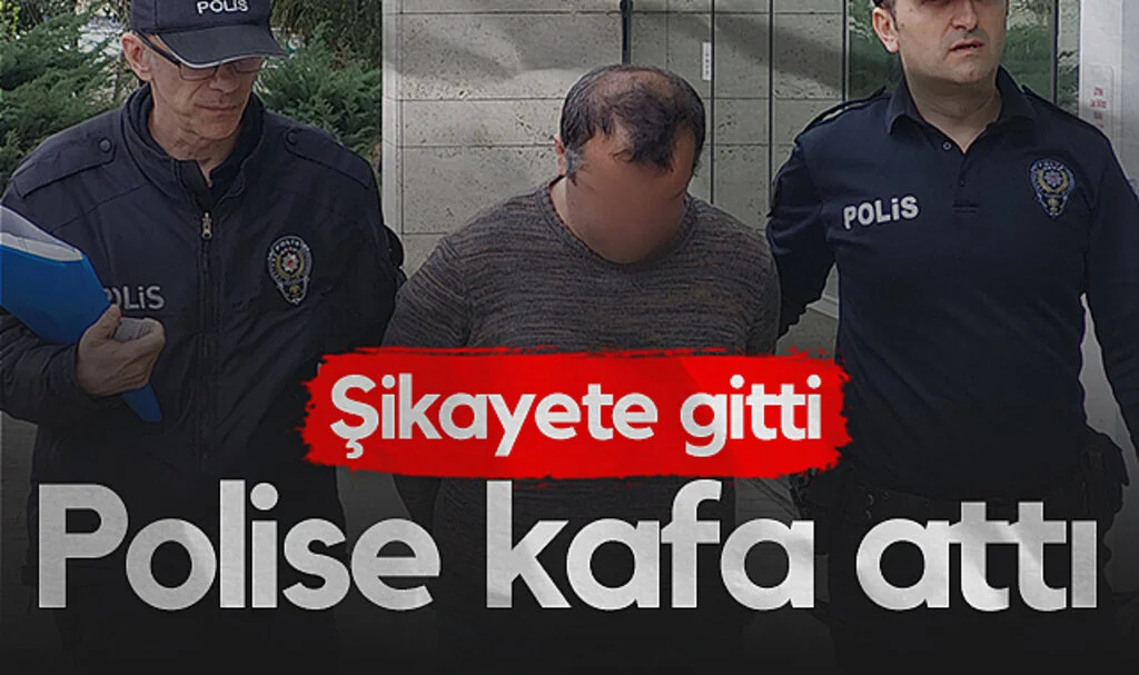 Samsun’da polise kafa atan kişi tutuklandı