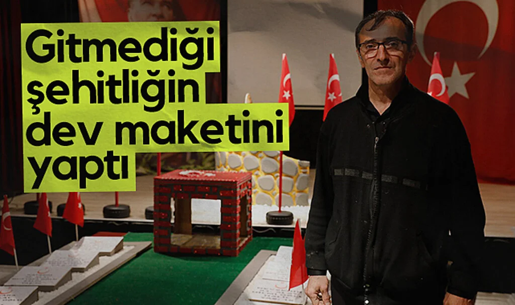 Samsunlu Hizmetli, Gitmediği Çanakkale Şehitliği'nin Dev Maketini Yaptı