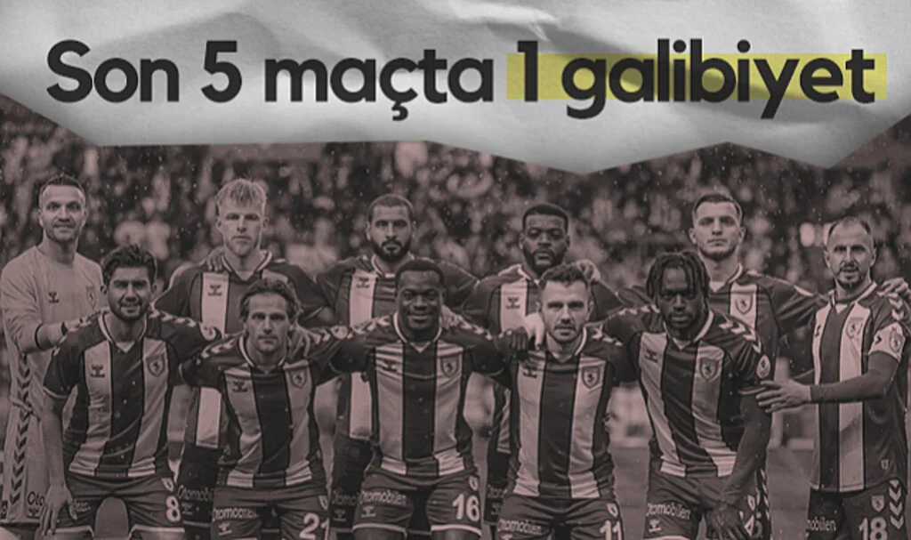 Samsunspor Son 5 Maçta 1 Galibiyet Alabildi