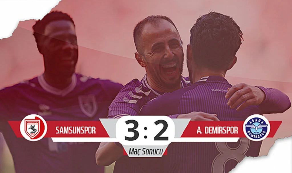 Son Dakika! Samsunspor: 3 - Adana Demirspor: 2 (Maç Özeti)