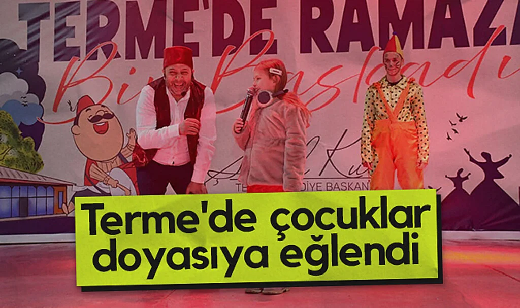 Terme'de çocuklar doyasıya eğlendi