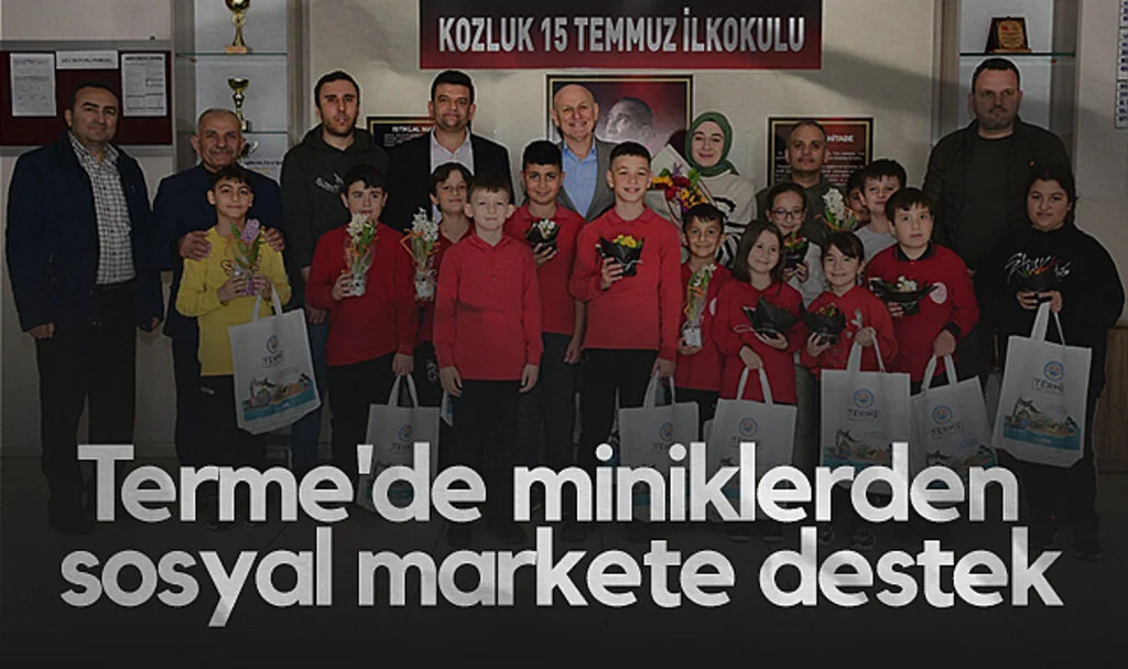 Terme'de Öğrencilerden Sosyal Markete Alışveriş Kartı Desteği