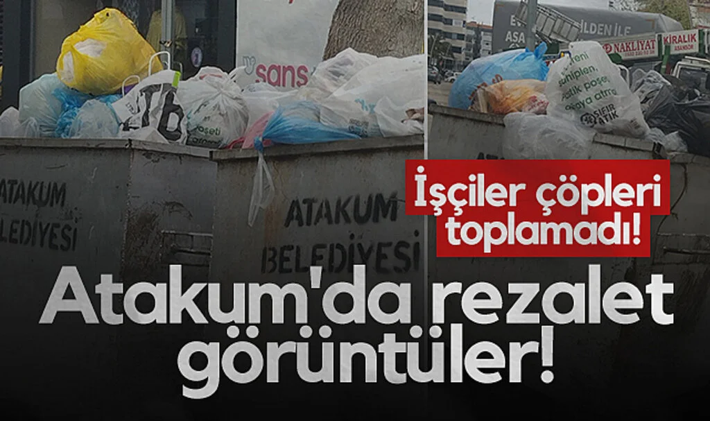 Atakum'da Rezalet Görüntüler, İşçiler Çöpleri Toplamadı!