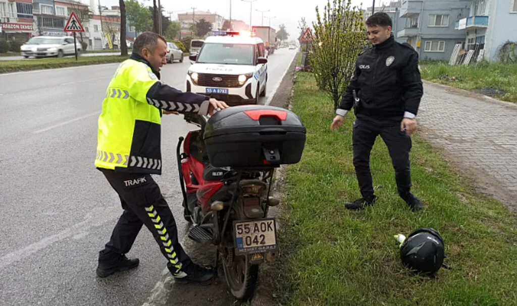 Çarşamba’da Motosiklet Kazası: 1 Yaralı