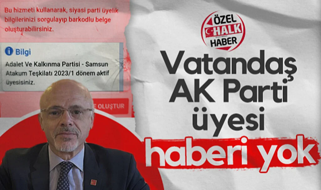 CHP'li Mehmet Özdağ: Samsun'da Vatandaş AK Parti Üyesi Haberi Yok!