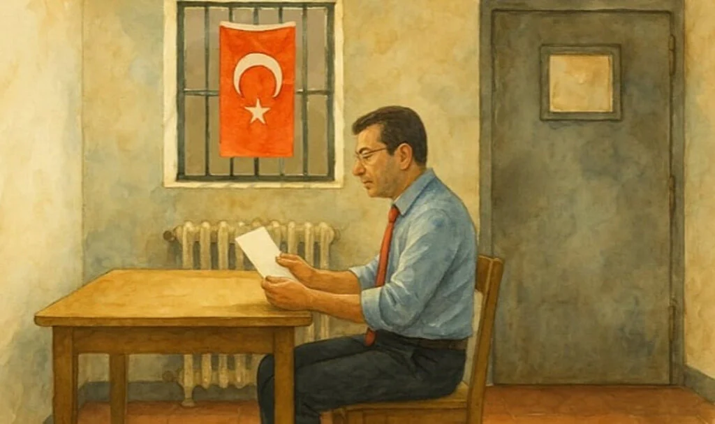 İmamoğlu Cezaevindeki Odasını Resmetti