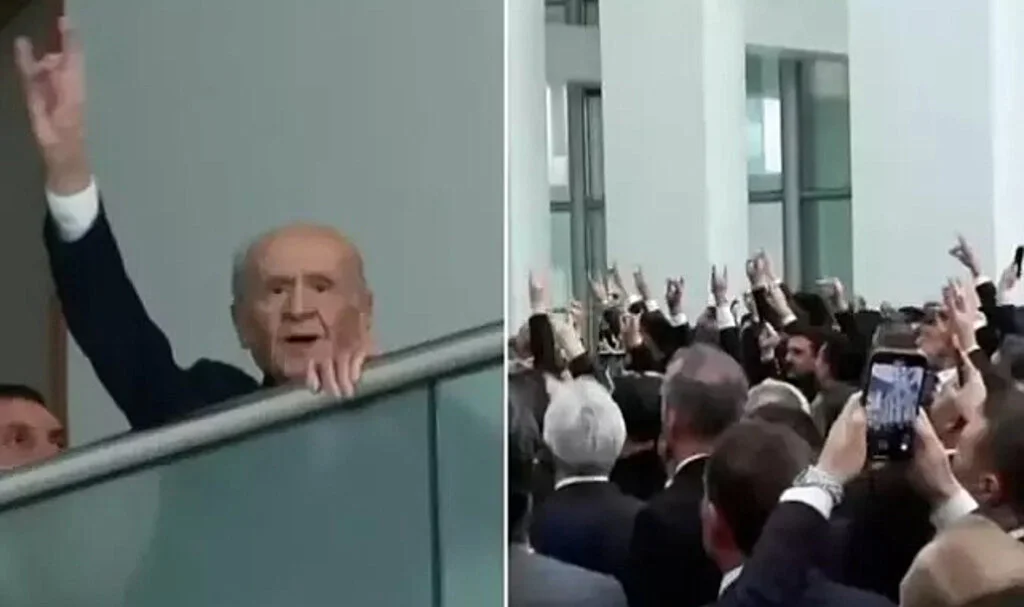 MHP Lideri Bahçeli, Partilileri Bozkurt Selamıyla Karşıladı