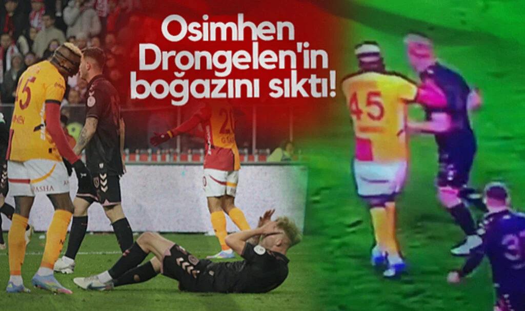 Osimhen Drongelen'in Boğazını Sıktı, Hakem Devam Dedi