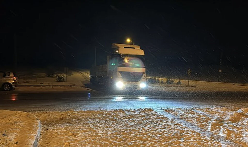 Samsun-Ankara Yolunda Kar Yağışı Etkili Oldu