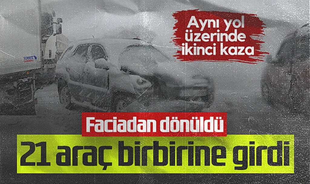 Samsun-Ankara Yolunda Zincirleme Kaza: 21 Araç Birbirine Girdi