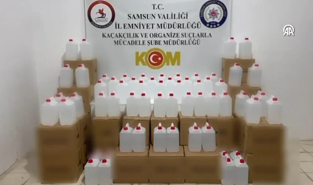 Samsun’da 2 Ton Etil Alkol Ele Geçirildi