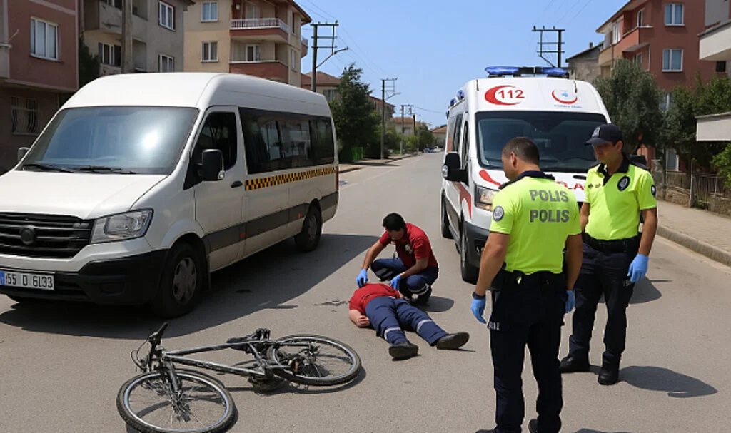 Samsun’da Dolmuş ile Bisiklet Çarpıştı: 1 Yaralı