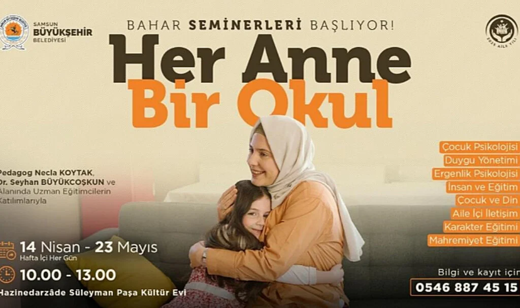 Samsun'da “Her Anne Bir Okul” Seminerleri Başlıyor