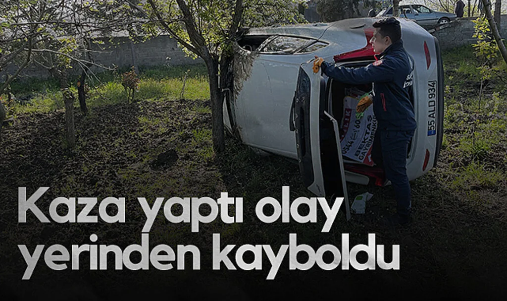 Samsun’da Kaza Yapan Sürücü Olay Yerinden Kayboldu