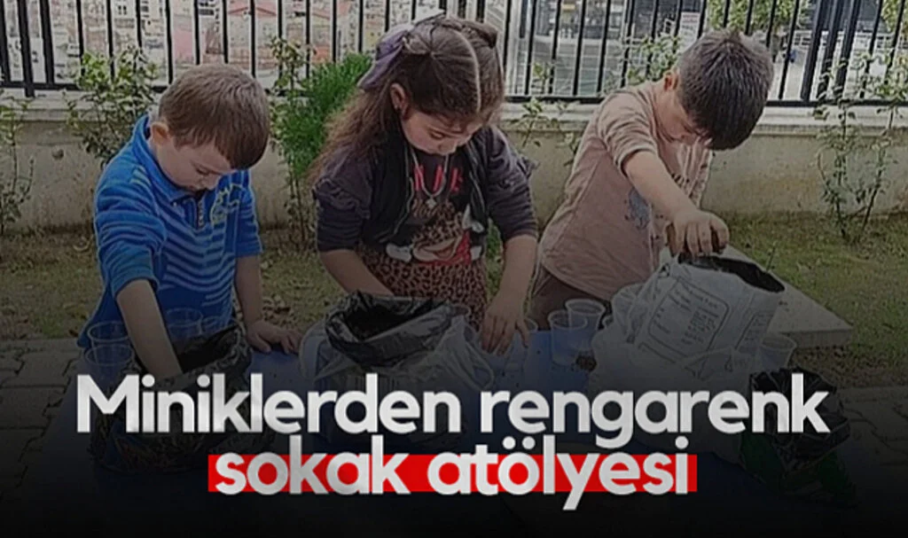 Samsun'da Miniklerden Rengarenk Sokak Atölyesi