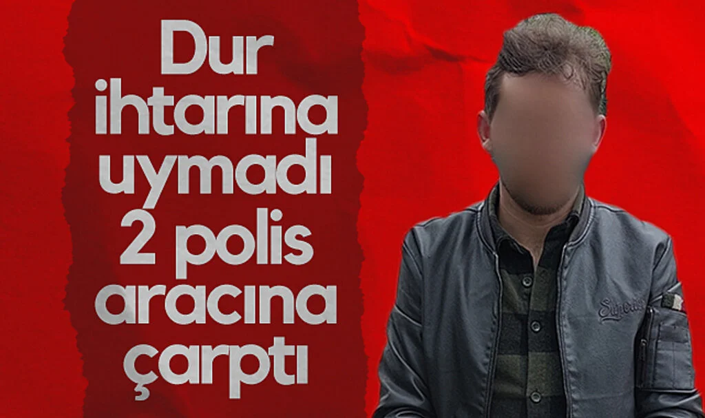 Samsun'da Polis Araçlarına Çarpan Alkollü Sürücü Yakalandı