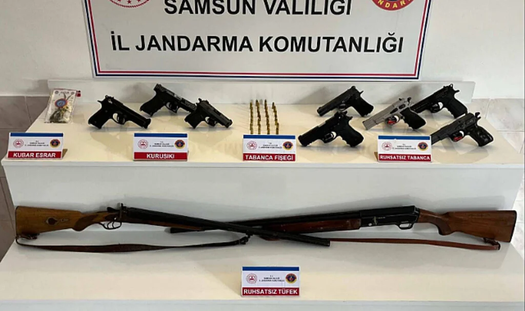 Samsun'da Silah operasyonu: 6 kişi yakalandı